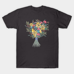 Bright Watercolor Floral Bouquet T-Shirt